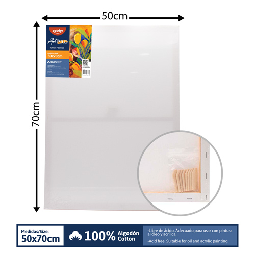 [CA-5070] LIENZO BLANCO 50 x 70cm