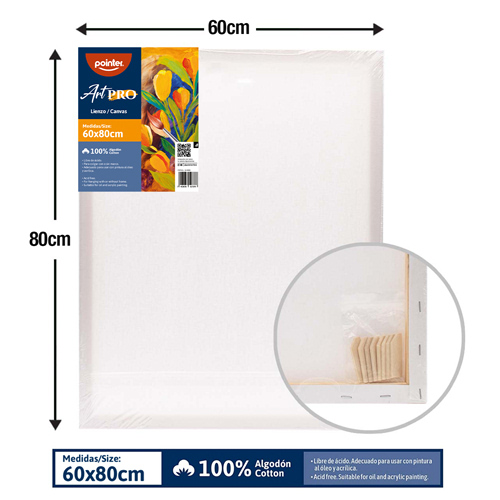 [CA-6080] LIENZO BLANCO 60 x 80cm