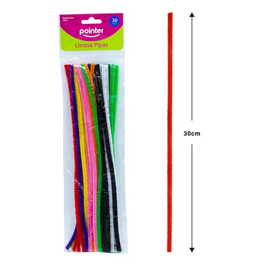 [RM-004] LIMPIA PIPAS DE COLORES SURTIDOS - 30CM x30PZAS