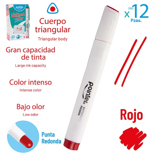 [WBM-80-R] MARCADOR PARA TABLERO (ROJO)