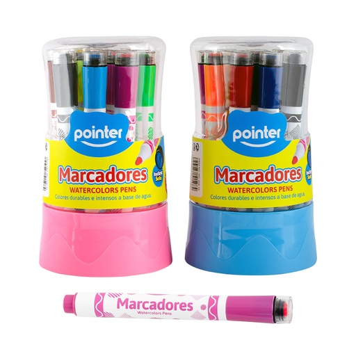 [WC-205-12] SET DE MARCADORES CON SELLOS x12 COLORES