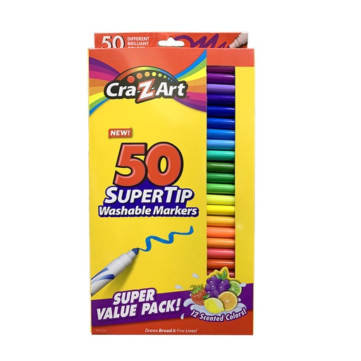 [GED013321A07-0122] MARCADORES CRAZ-ART SUPERTIPS  X50