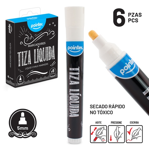 [CHM-2271-W] MARCADORES DE TIZA  BLANCO