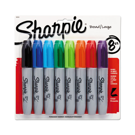[38250] MARCADORES SHARPIE PUNTA GRUESA X8