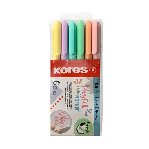 [21462.01] MARCADORES STYLE P/LETTERING PASTEL X6