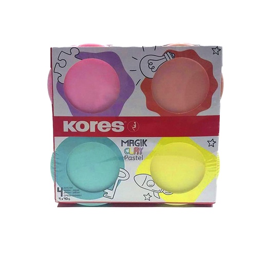 [34242.01] MASA P/MODELAR MAGIC CLAY PASTEL - 40GRx4COLORES