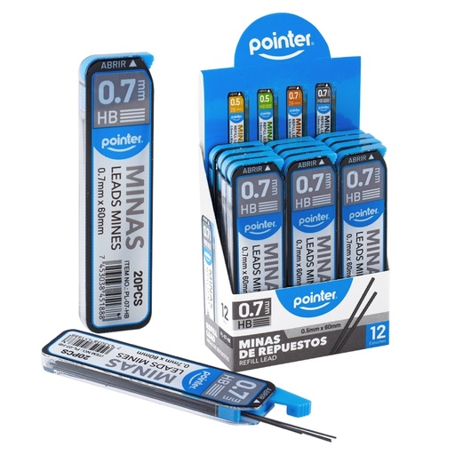 [PL-07-HB] MINAS DE REPUESTO HB 0.7MM