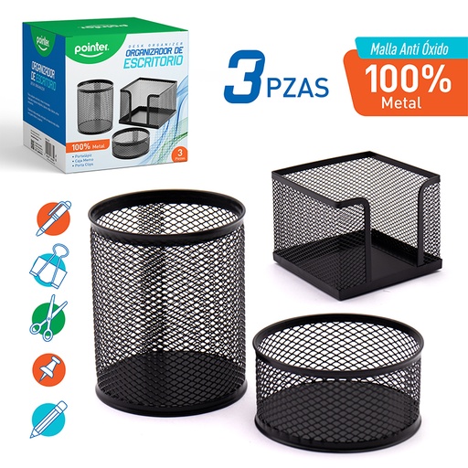 [OS-1701] ORGANIZADOR DE ESCRITORIO x 3 PZAS.