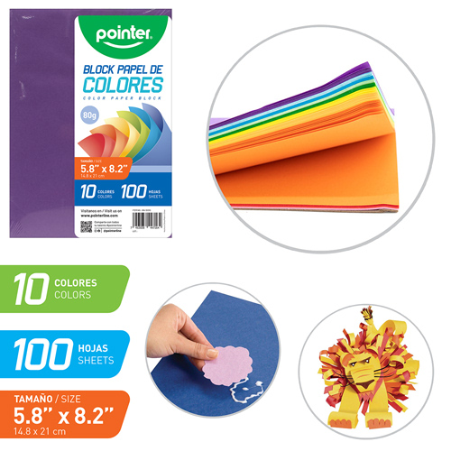 [BN-10010] PAGINAS DE COLORES x 100 HOJAS 14.8x21cm