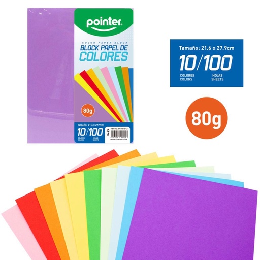 [BN-10010-LS] PAGINAS DE COLORES x 100 HOJAS 8 1/2x11"