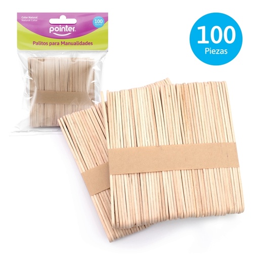 [30-CW-100] PALITOS PARA MANUALIDADES x 100 PZAS.