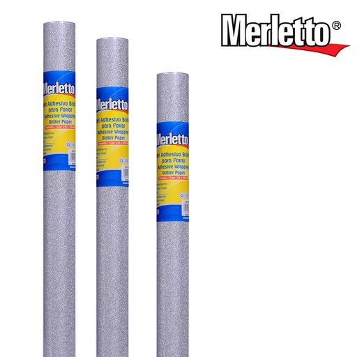 [780-458169314] PAPEL CONTAC PLATEADO BRILLANTE - 2Mx45CM