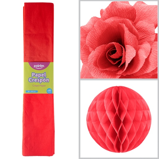 [CP-701] PAPEL CREPE - ROJO (50x200CM)