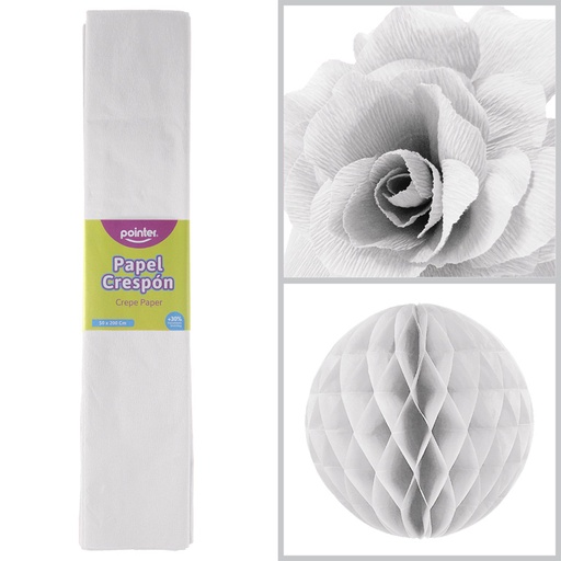 [CP-720] PAPEL CREPE BLANCO