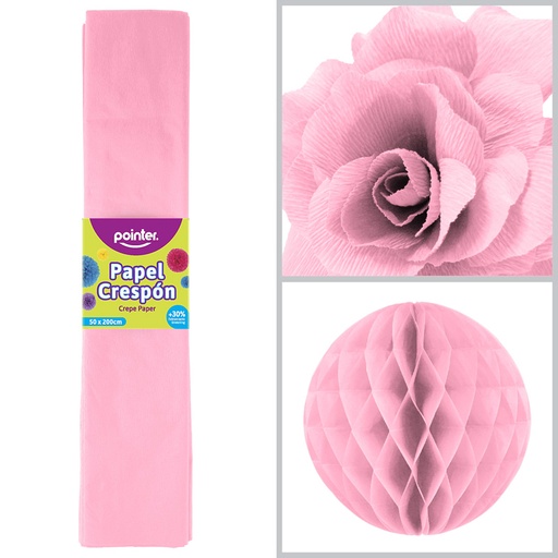 [CP-711] PAPEL CREPE - ROSADO CLARO (50x200CM)