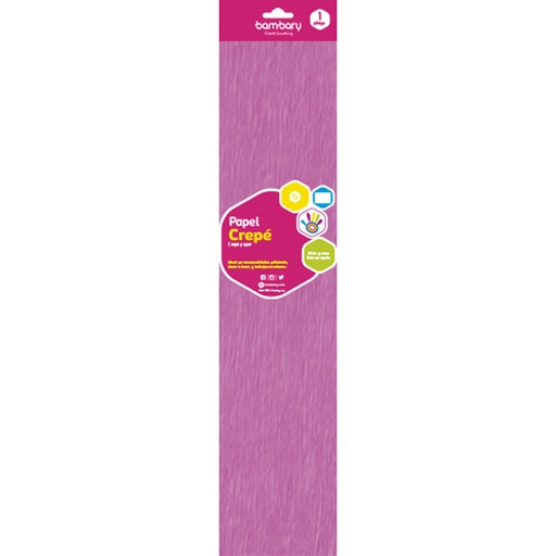 [107-0250/642] PAPEL CREPE ROSADO - 50CM x 2M