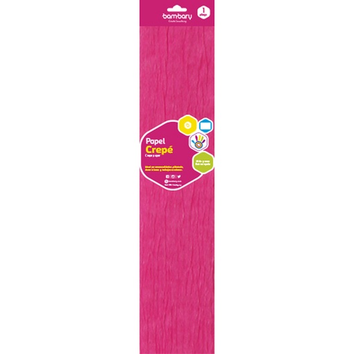 [107-3060/995] PAPEL CREPE FUCSIA - 50CM x 2M