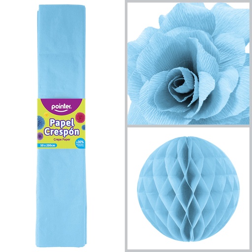 [CP-709] PAPEL CREPE CELESTE