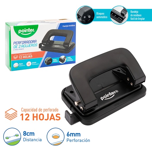[PU-2360] PERFORADORA 8cm (12 HOJAS)