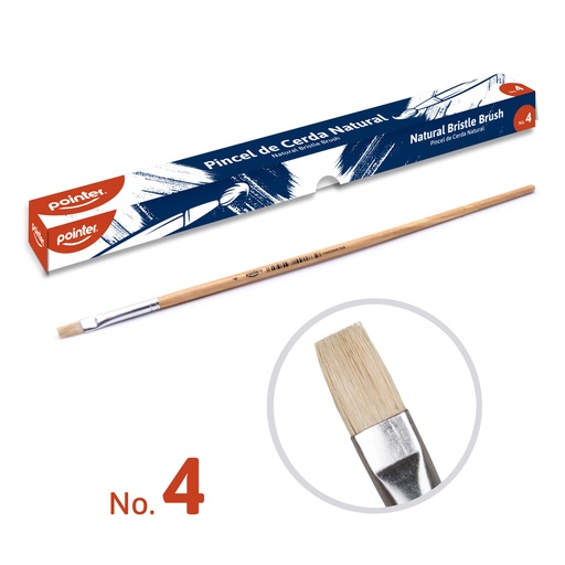 [A579P-4] PINCEL DE CERDA NATURAL N4