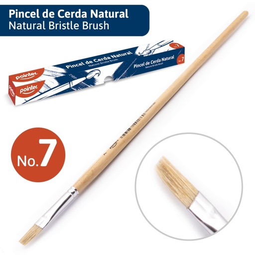 [A579P-7] PINCEL DE CERDA NATURAL N7