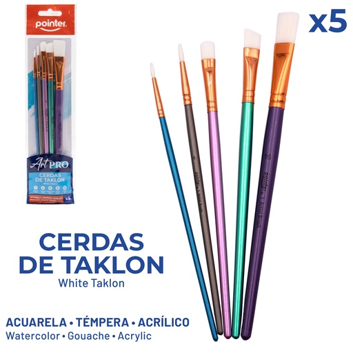 [AB-23213] PINCELES x 5 PZAS.