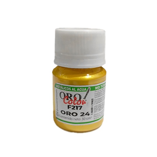[F217] PINTURA  METALICA AL AGUA ORO 24  30CC