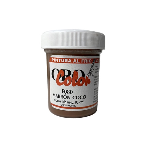[F080-60] PINTURA AL FRIO MARRON COCO 60ML