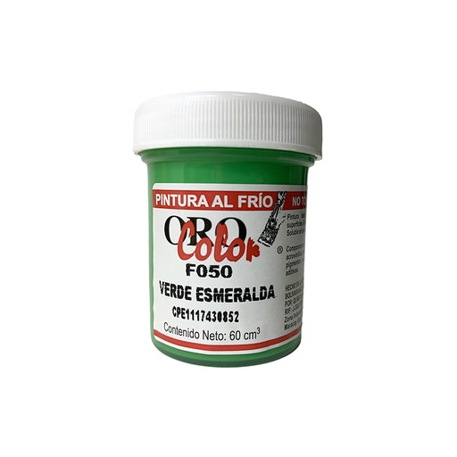 [F050] PINTURA AL FRIO VERDE ESMERALDA 60ML 