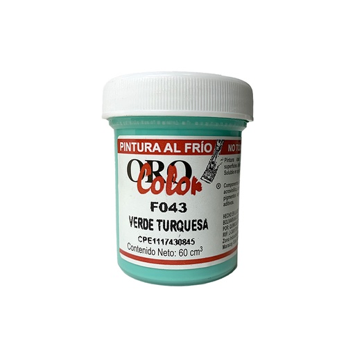 [F043] PINTURA AL FRIO VERDE TURQUESA 60CM