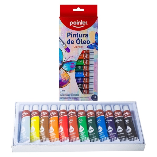 [OP-1212-B] PINTURA AL OLEO x 12 COLORES 12ml