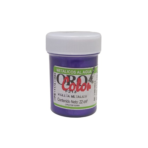 [F213] PINTURA METALICO AL AGUA VIOLETA METALICO 22ML
