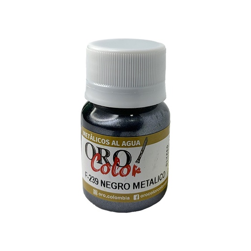 [F239] PINTURA METALICOS AL AGUA NEGRO METALICO 30CM