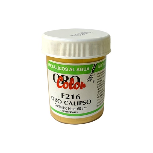 [F216] PINTURA METALICOS AL AGUA ORO CALIPSO 60ML