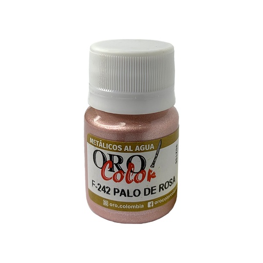 [F242] PINTURA METALICOS AL AGUA PALO DE ROSA 30ML 