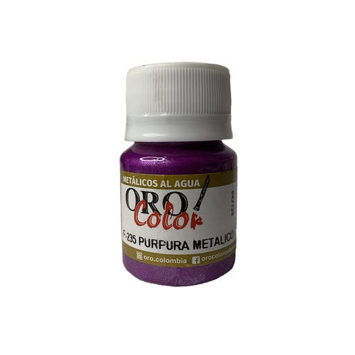 [F235] PINTURA METALICOS AL AGUA PURPURA METALICO 30ML 