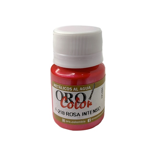 [F218] PINTURA METALICOS AL AGUA ROSA INTENSO 30ML