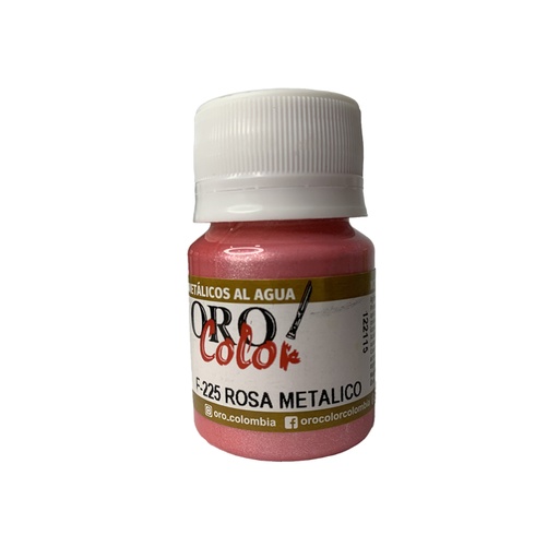[F225] PINTURA METALICOS AL AGUA ROSA METALICO 30ML
