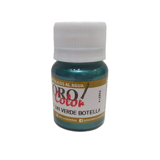 [F241] PINTURA METALICOS AL AGUA VERDE BOTELLA 30CM