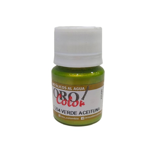 [F234] PINTURA METALICOS AL AGUA VERDE ACEITUNA 30CM