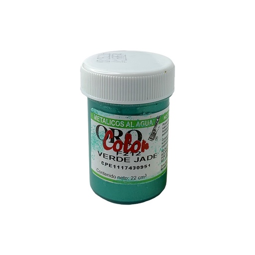 [F212] PINTURA METALICOS AL AGUA VERDE JADE 22CM