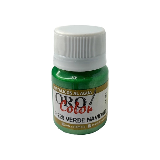 [F229] PINTURA METALICOS AL AGUA VERDE NAVIDAD 30ML