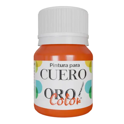 [CU-653] PINTURA PARA CUERO NARANJA NEON 30ML