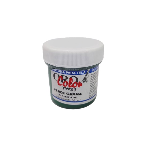 [TW21] PINTURA TEXTIL VERDE GRAMA 30ML