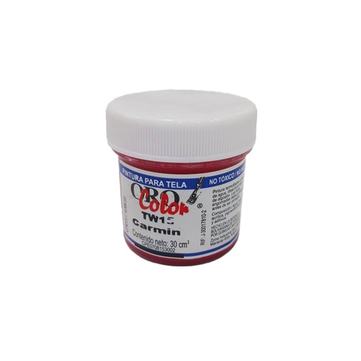 [TW15] PINTURA TEXTIL CARMIN 30ML