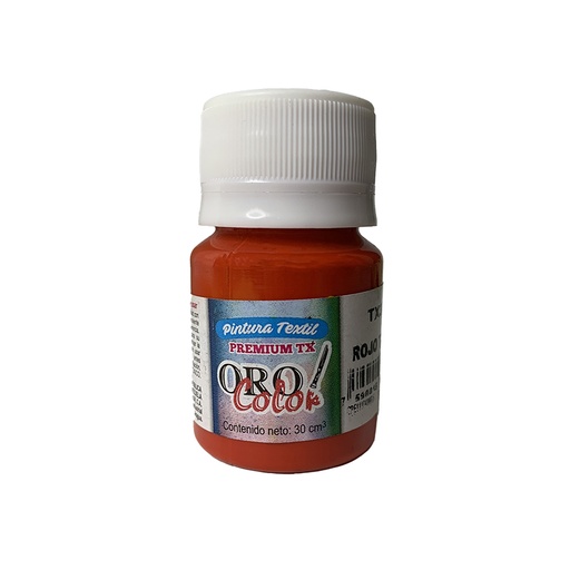 [TX335] PINTURA TEXTIL PREMIUM ROJO TOMATE 30CM 