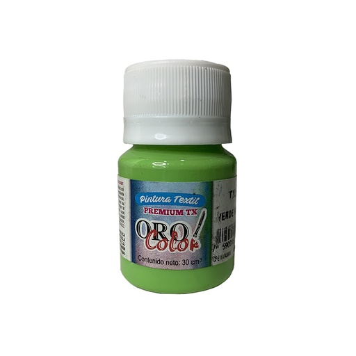 [TX359] PINTURA TEXTIL PREMIUM VERDE MANZANA 30CM