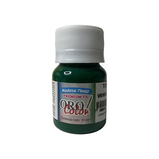 [TX363] PINTURA TEXTIL PREMIUM VERDE PINO 30CM
