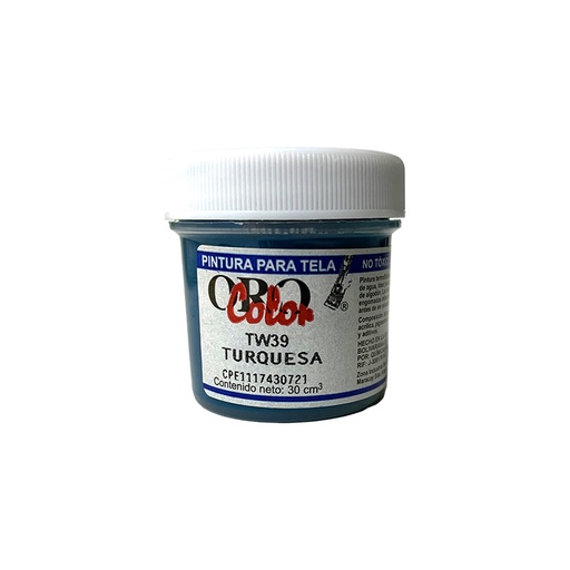 [TW39] PINTURA TEXTIL TURQUESA 30CM