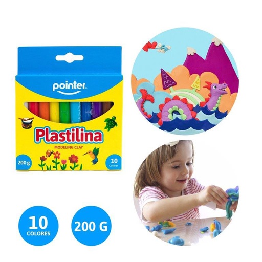 [PST-10200] PLASTILINA x 10 COLORES